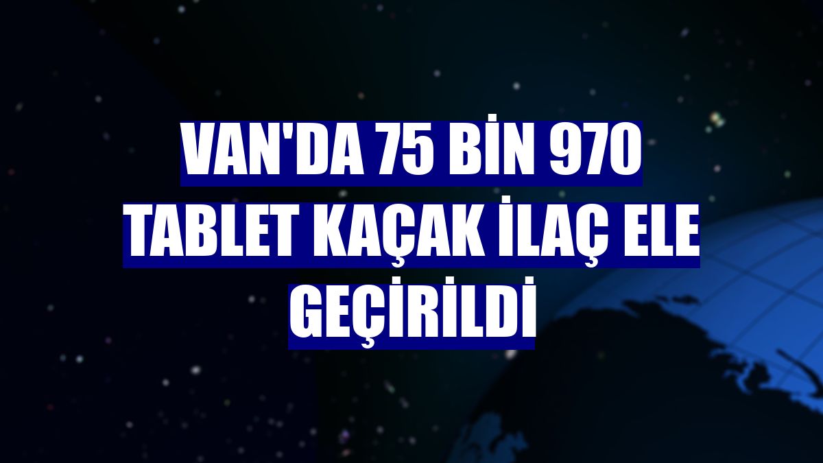 Van'da 75 bin 970 tablet kaçak ilaç ele geçirildi
