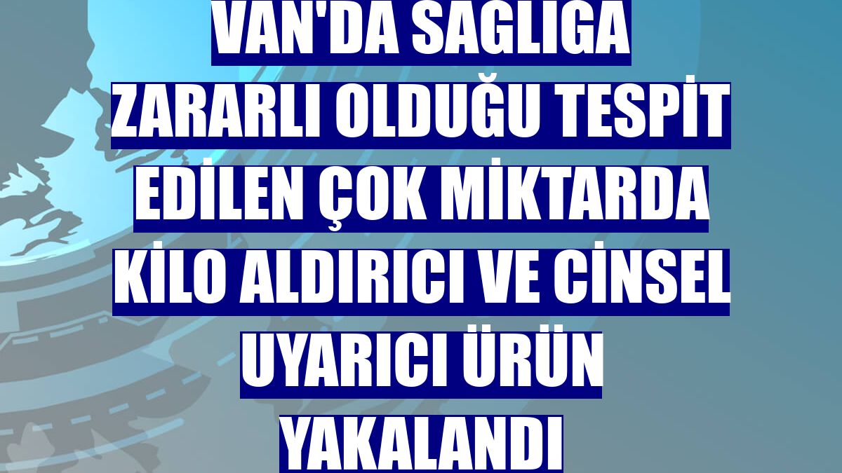 Van'da sağlığa zararlı olduğu tespit edilen çok miktarda kilo aldırıcı ve cinsel uyarıcı ürün yakalandı
