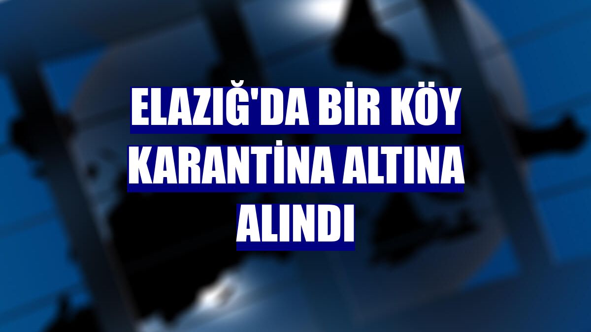 Elazığ'da bir köy karantina altına alındı