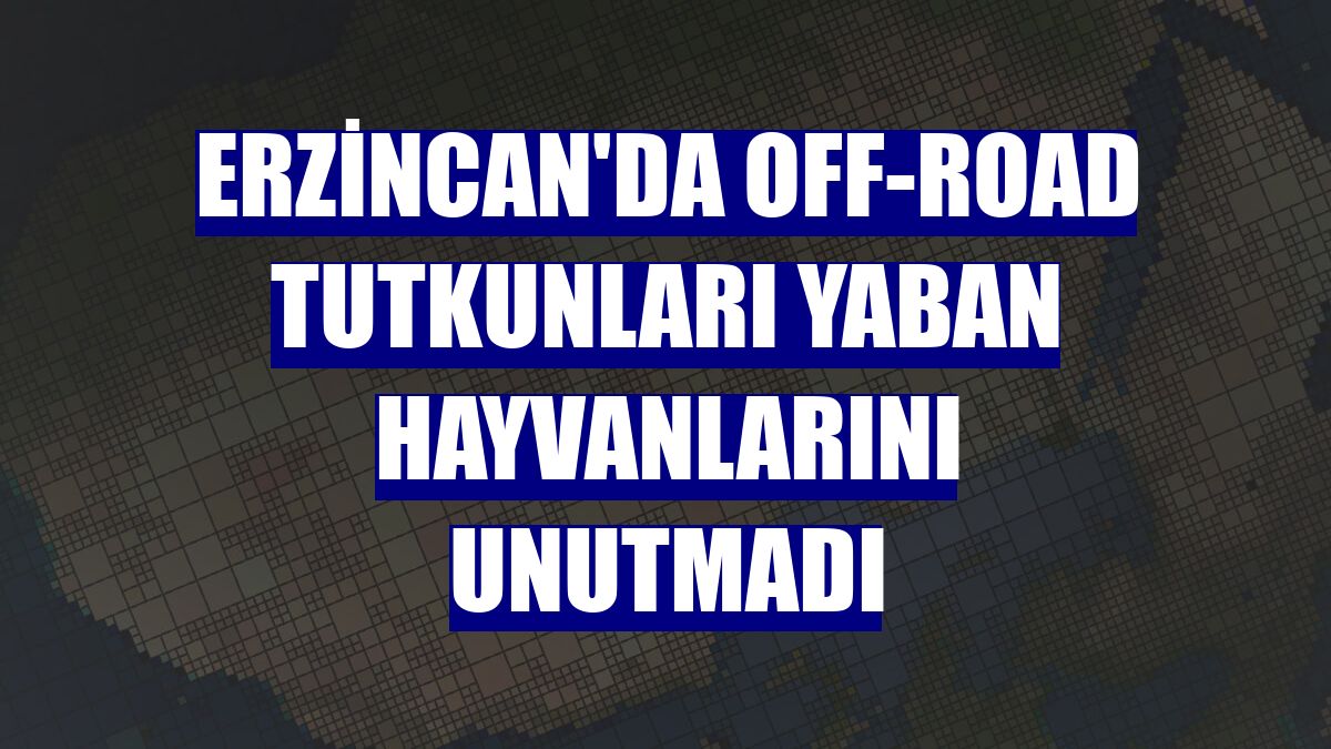 Erzincan'da Off-Road tutkunları yaban hayvanlarını unutmadı
