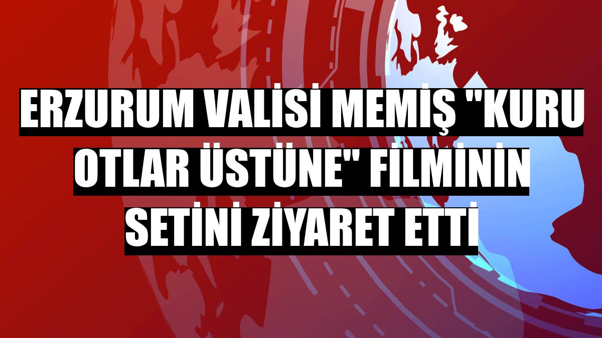 Erzurum Valisi Memiş 'Kuru Otlar Üstüne' filminin setini ziyaret etti