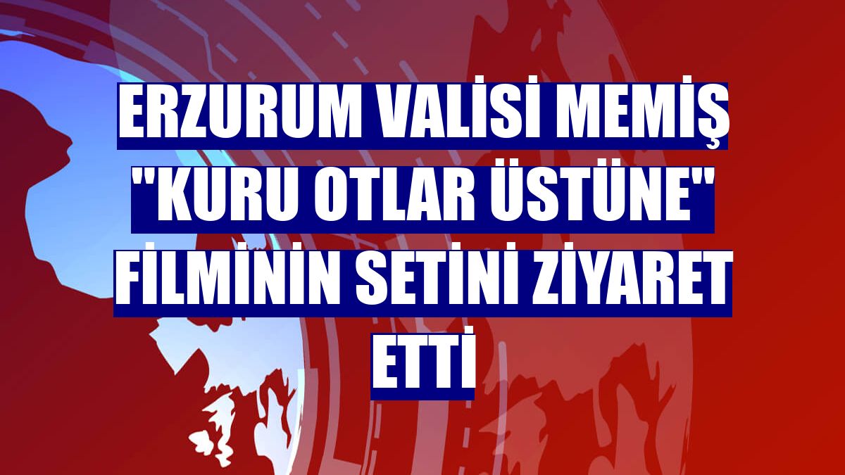 Erzurum Valisi Memiş 'Kuru Otlar Üstüne' filminin setini ziyaret etti