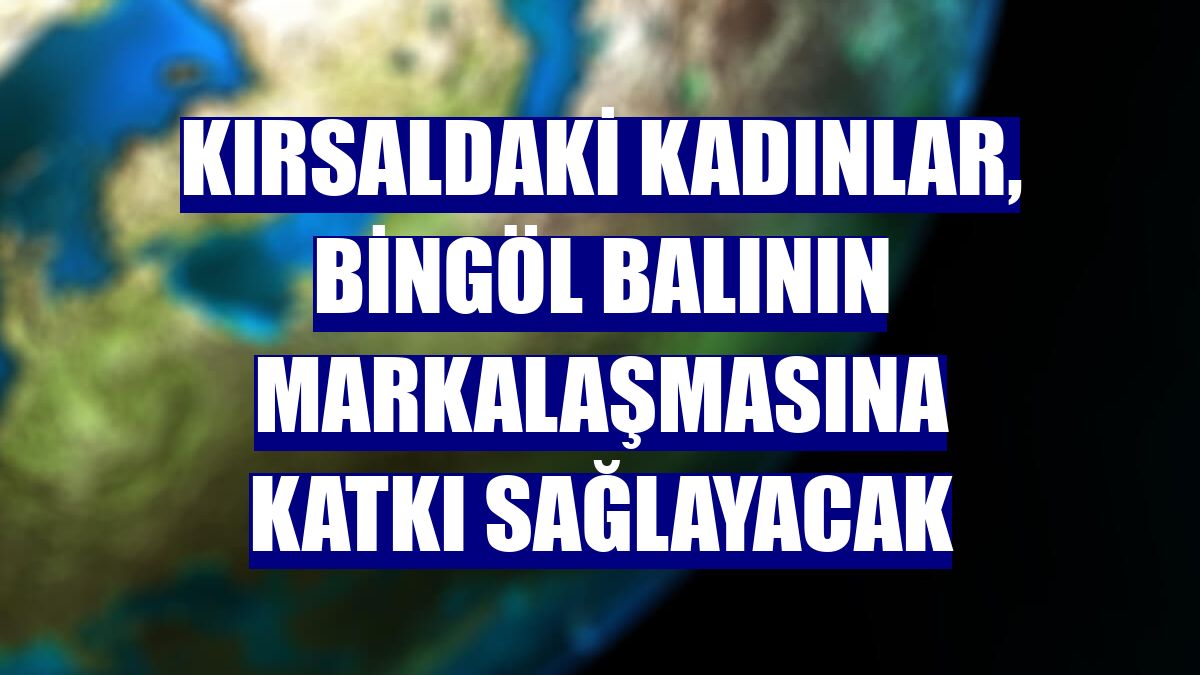 Kırsaldaki kadınlar, Bingöl balının markalaşmasına katkı sağlayacak