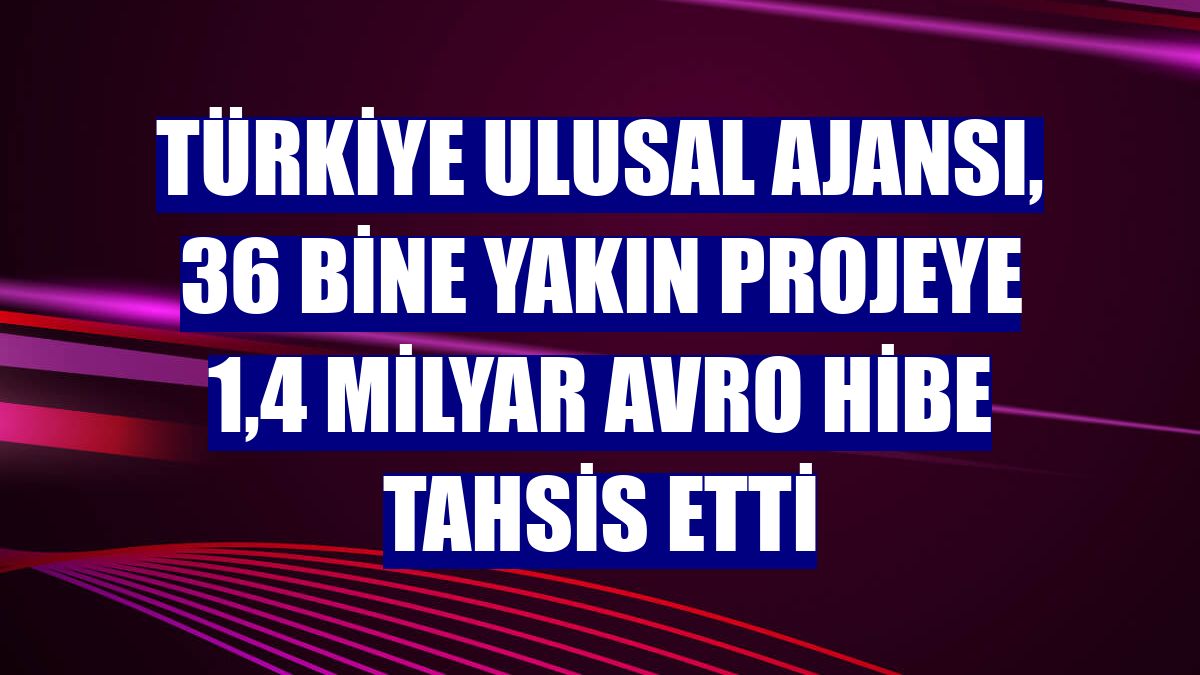 Türkiye Ulusal Ajansı, 36 bine yakın projeye 1,4 milyar avro hibe tahsis etti