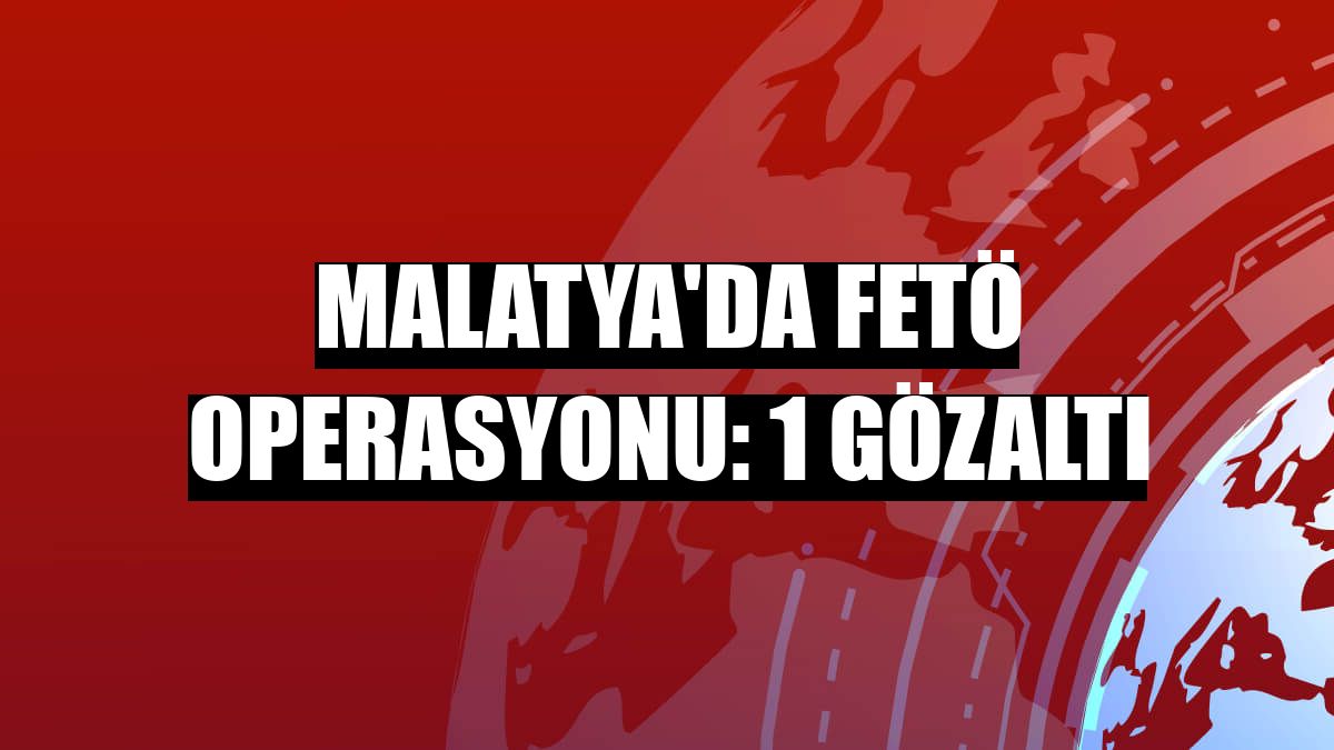 Malatya'da FETÖ operasyonu: 1 gözaltı