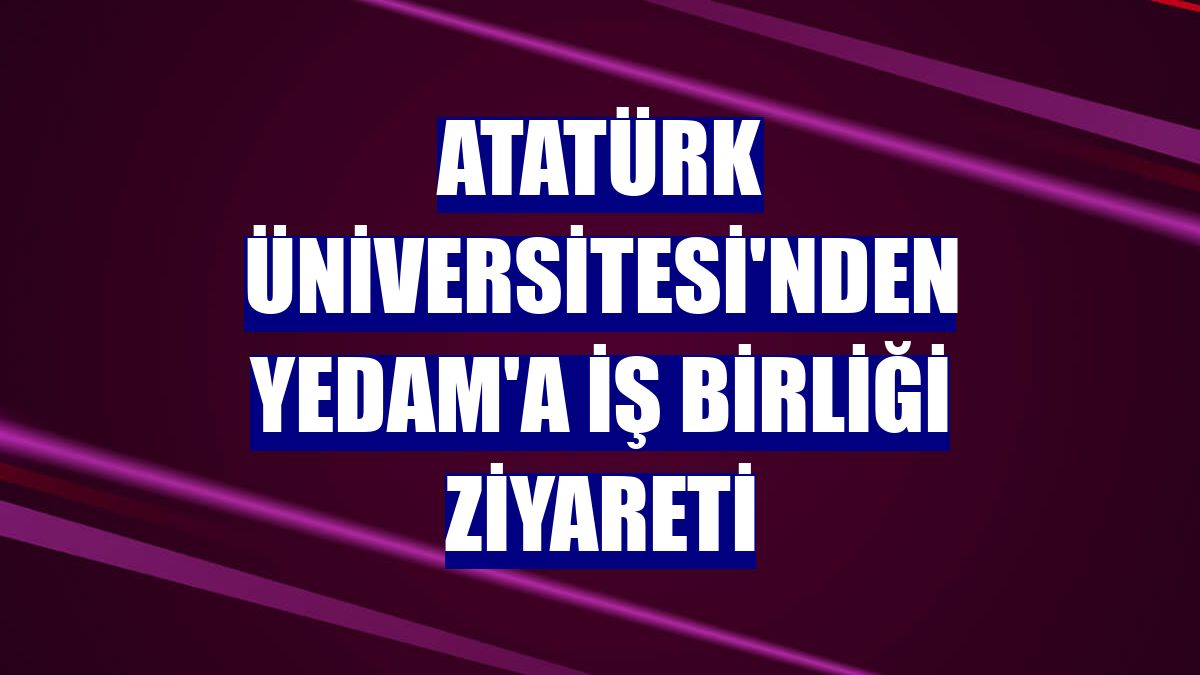 Atatürk Üniversitesi'nden YEDAM'a iş birliği ziyareti
