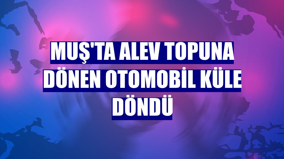 Muş'ta alev topuna dönen otomobil küle döndü