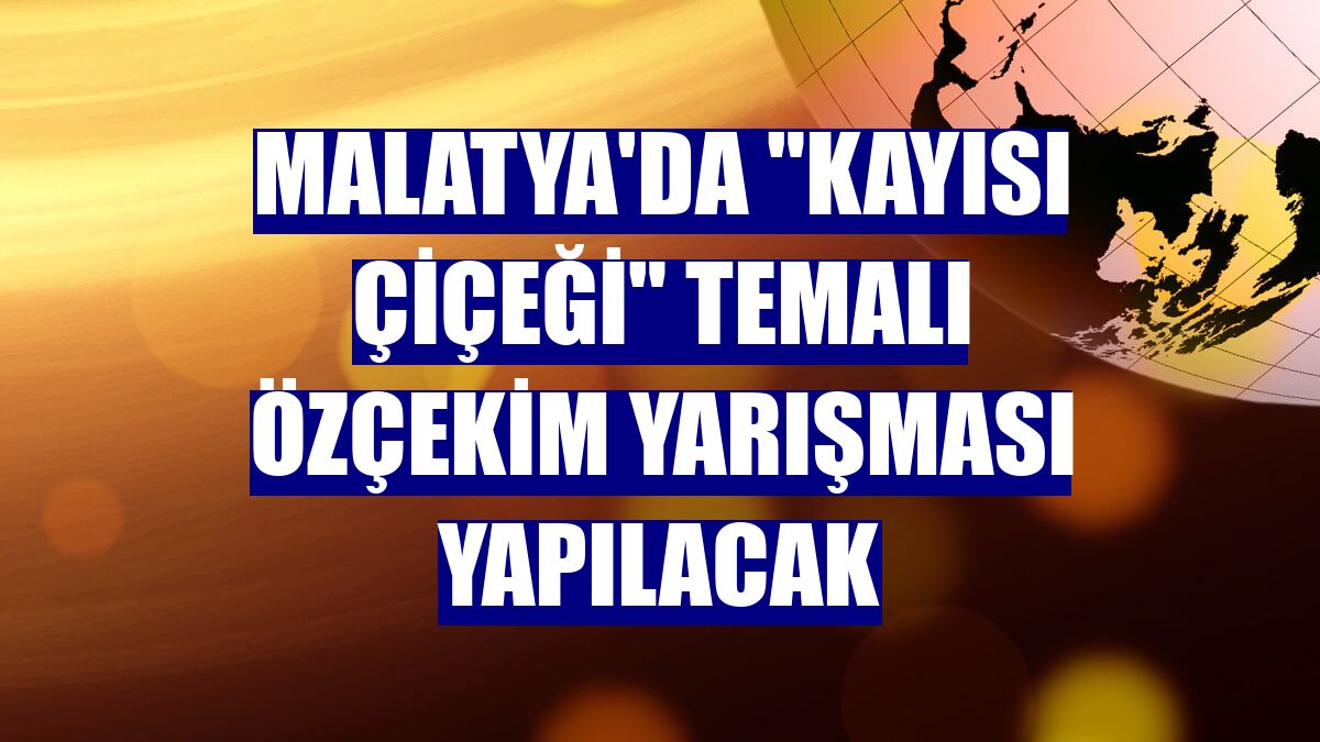 Malatya'da "Kayısı Çiçeği" temalı özçekim yarışması yapılacak