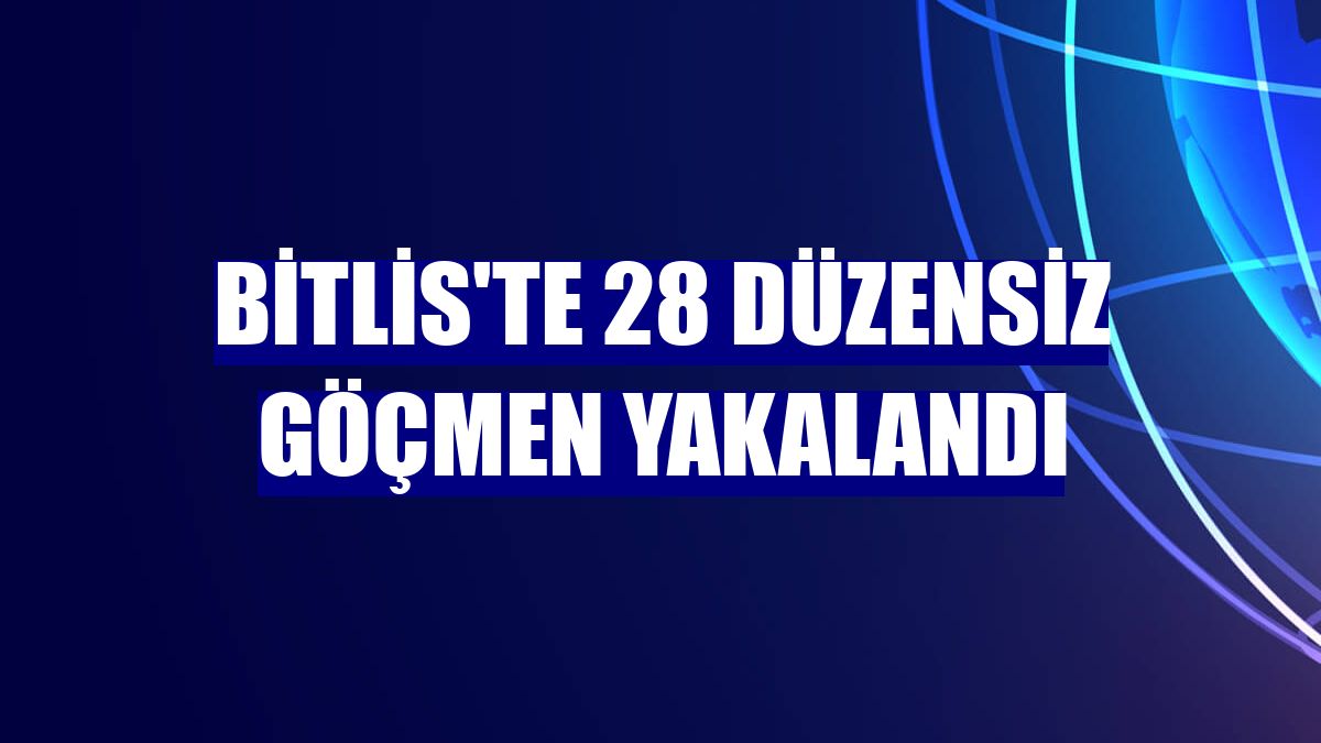 Bitlis'te 28 düzensiz göçmen yakalandı