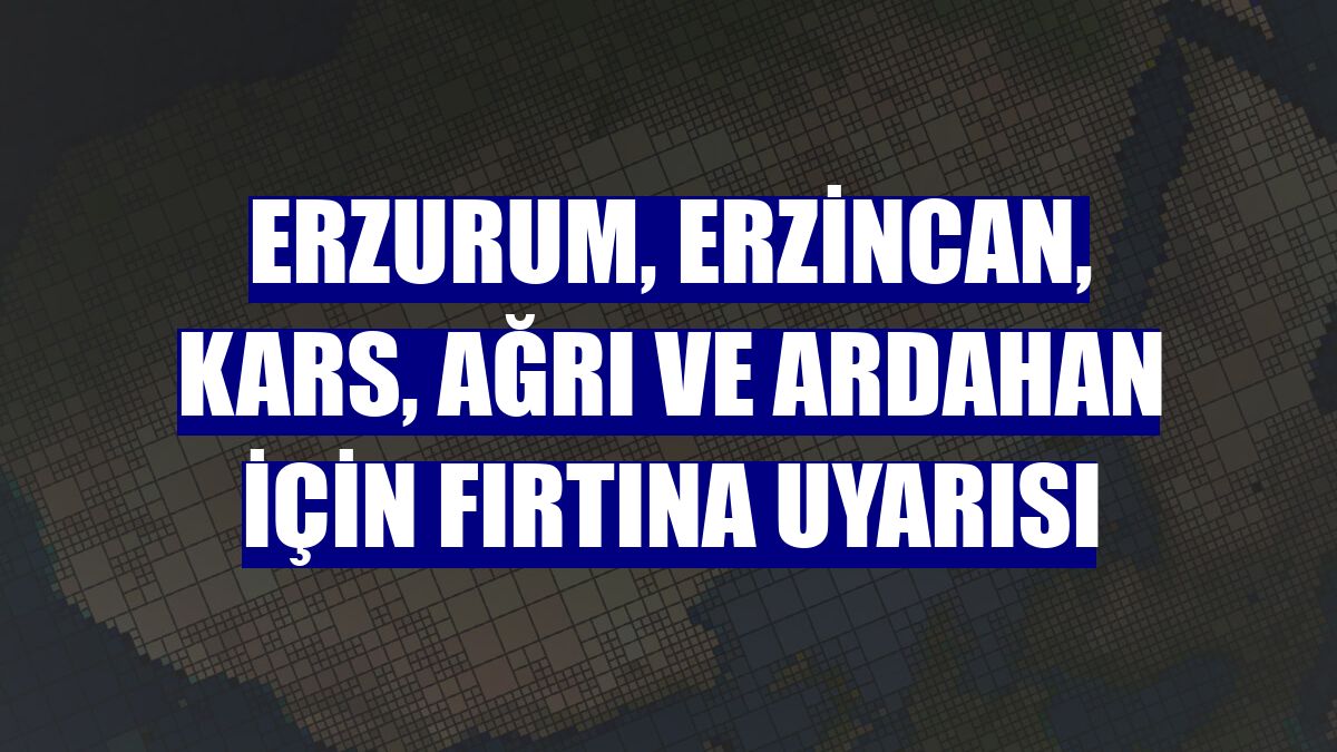 Erzurum, Erzincan, Kars, Ağrı ve Ardahan için fırtına uyarısı