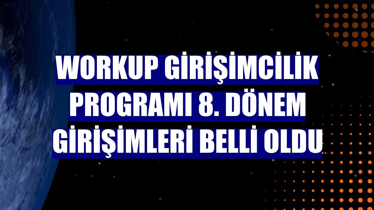 Workup Girişimcilik Programı 8. dönem girişimleri belli oldu