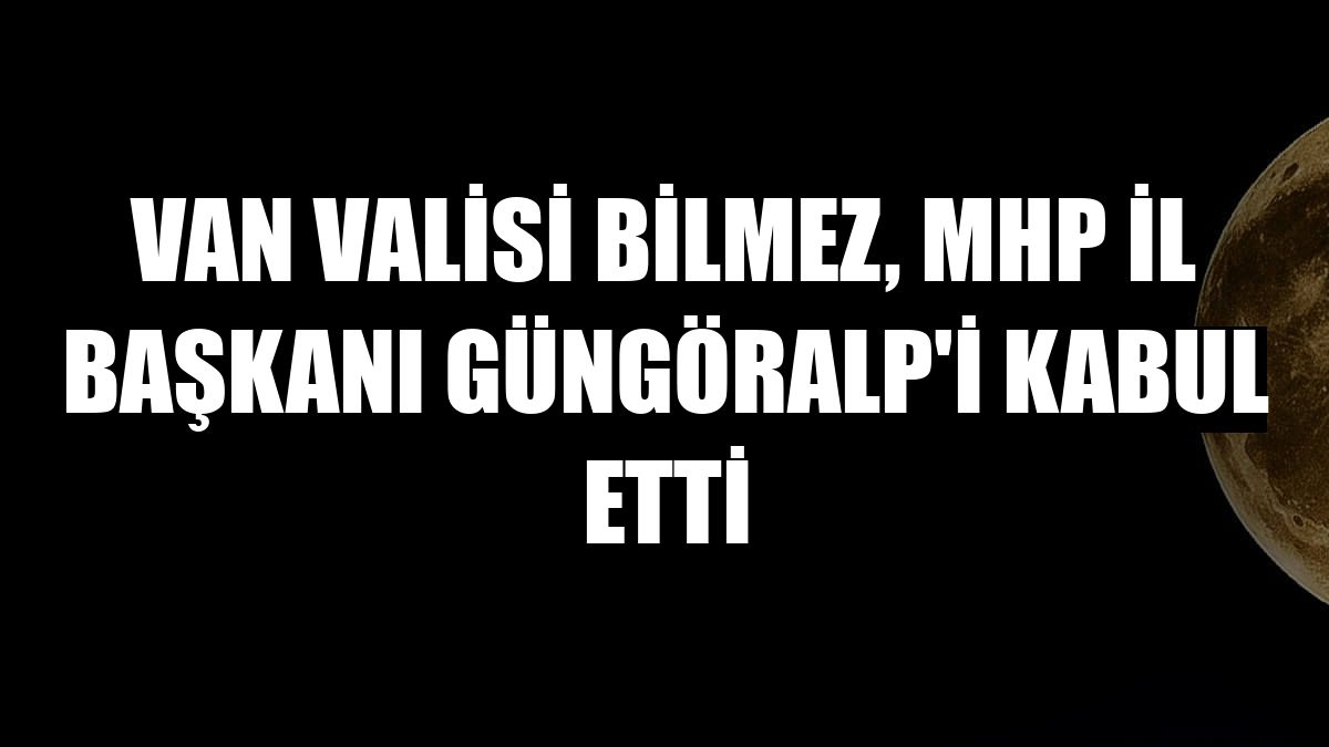 Van Valisi Bilmez, MHP İl Başkanı Güngöralp'i kabul etti