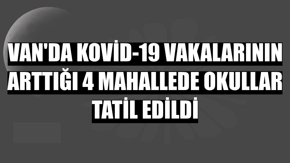Van'da Kovid-19 vakalarının arttığı 4 mahallede okullar tatil edildi