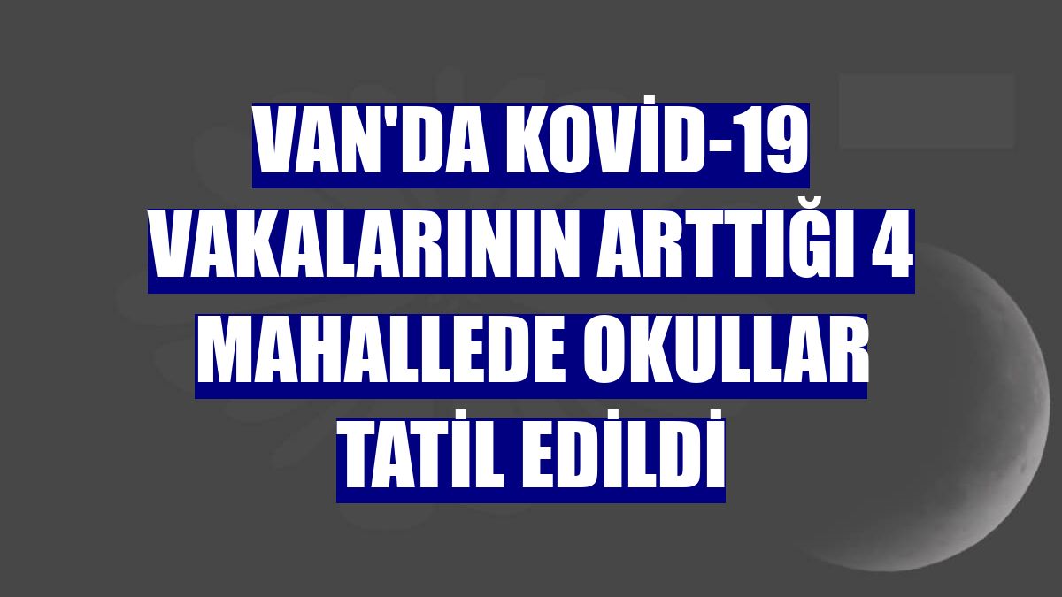 Van'da Kovid-19 vakalarının arttığı 4 mahallede okullar tatil edildi