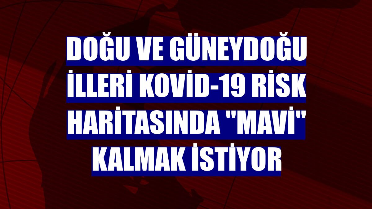 Doğu ve Güneydoğu illeri Kovid-19 risk haritasında "mavi" kalmak istiyor