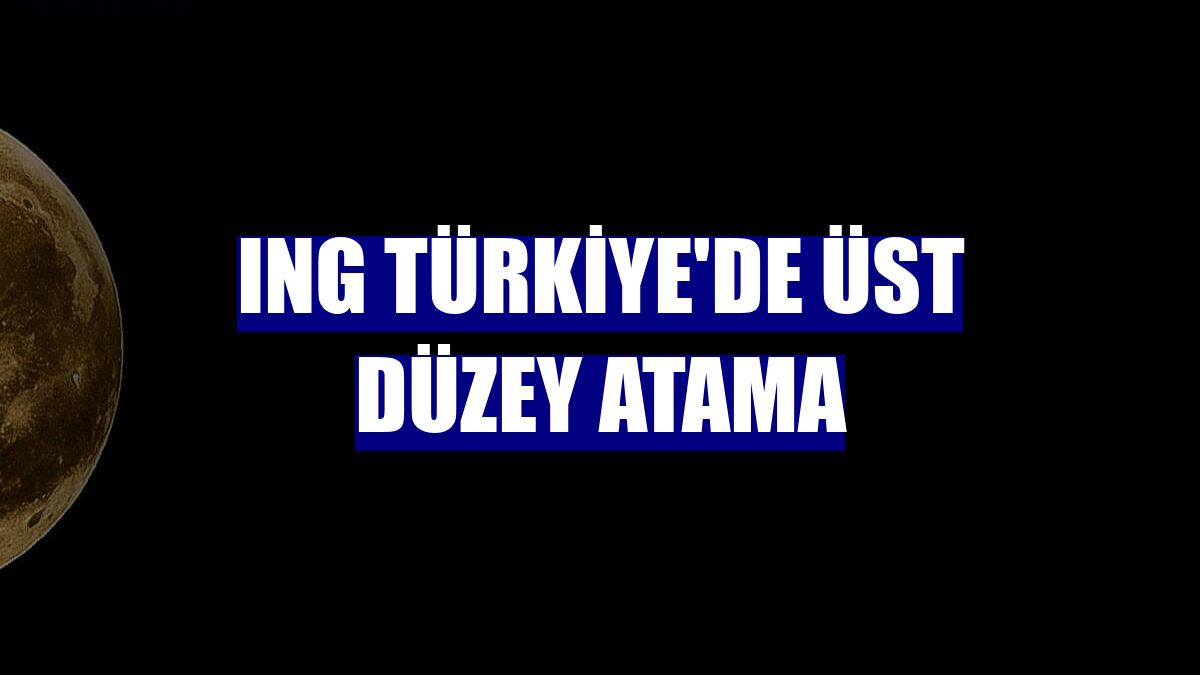 ING Türkiye'de üst düzey atama