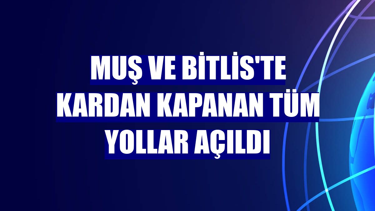 Muş ve Bitlis'te kardan kapanan tüm yollar açıldı
