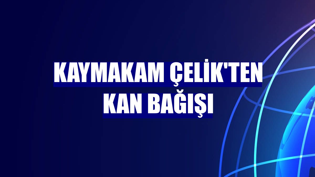 Kaymakam Çelik'ten kan bağışı