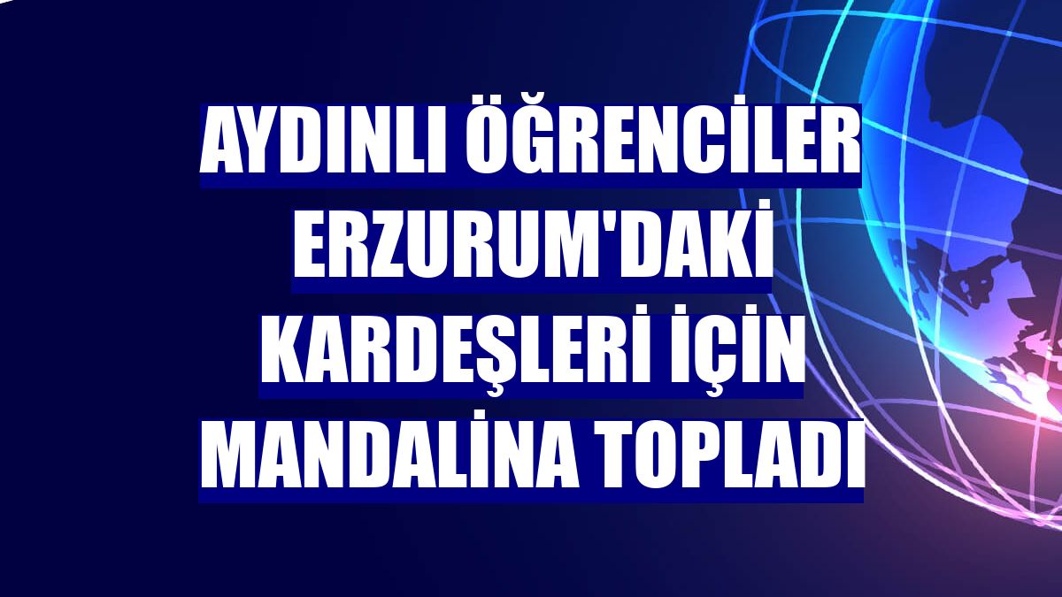 Aydınlı öğrenciler Erzurum'daki kardeşleri için mandalina topladı