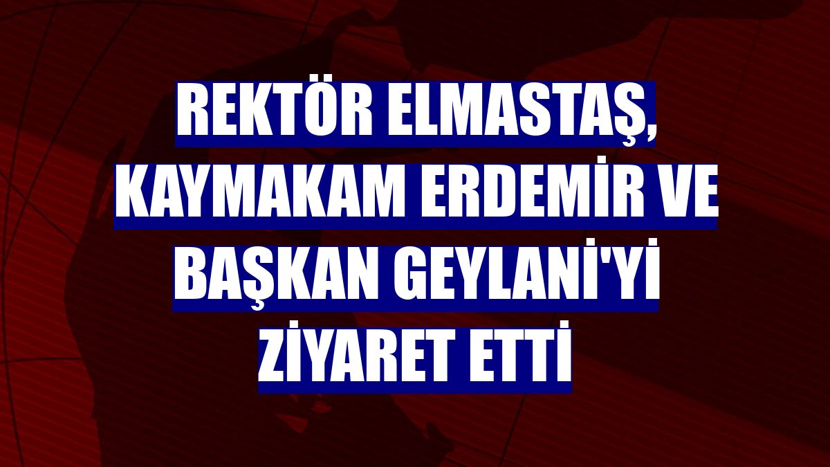 Rektör Elmastaş, Kaymakam Erdemir ve Başkan Geylani'yi ziyaret etti