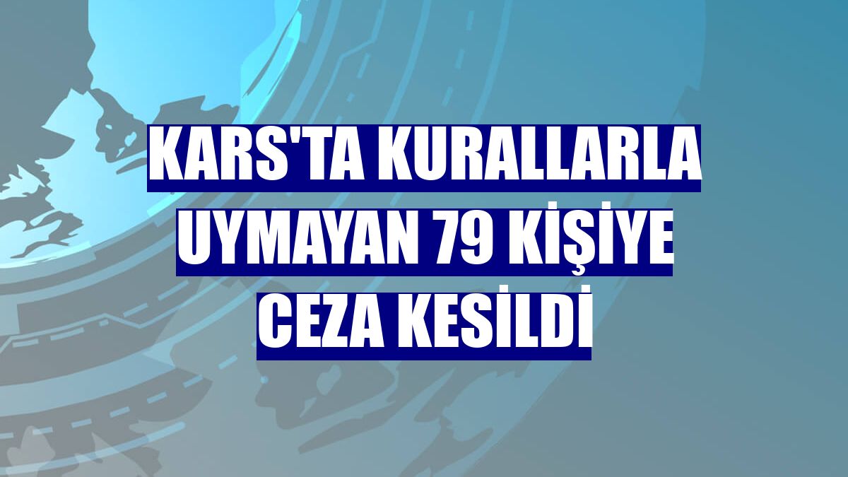 Kars'ta kurallarla uymayan 79 kişiye ceza kesildi