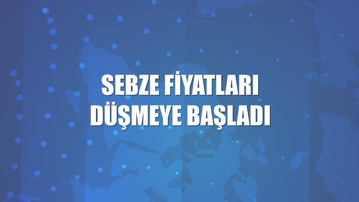 Sebze fiyatları düşmeye başladı