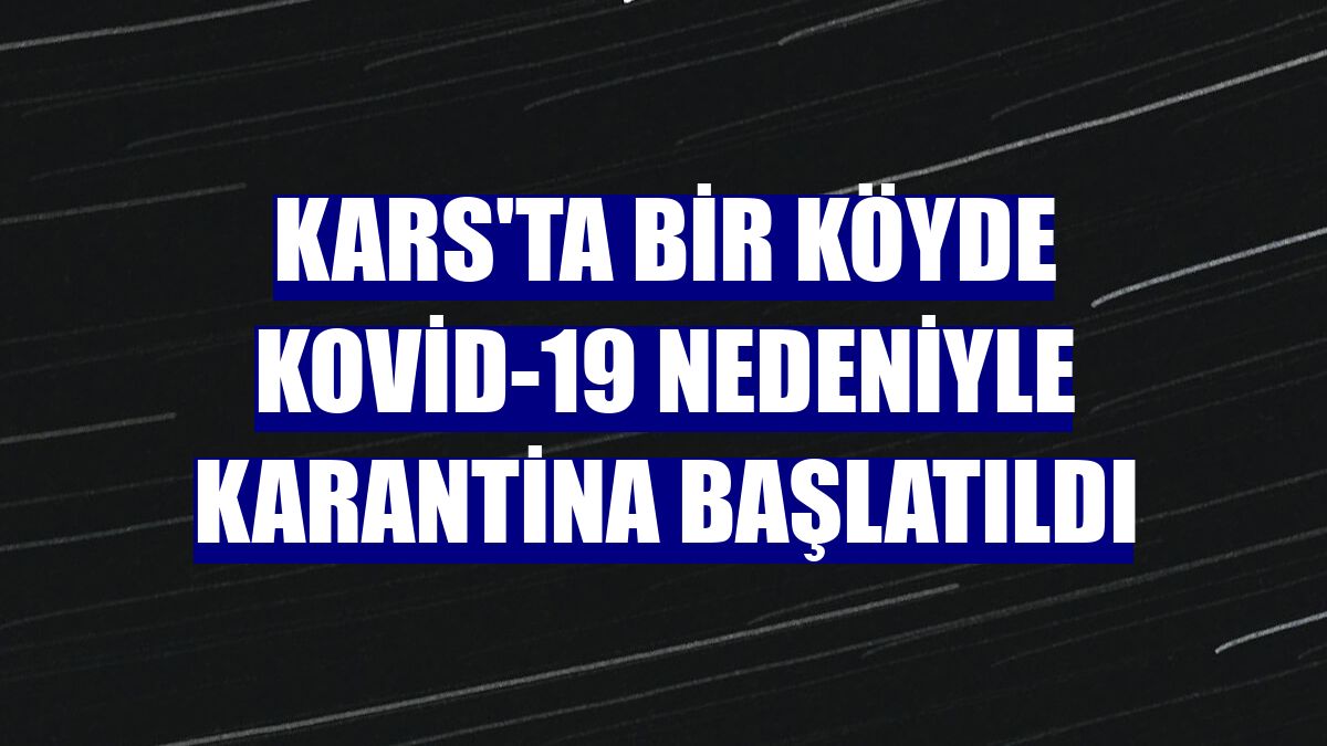 Kars'ta bir köyde Kovid-19 nedeniyle karantina başlatıldı