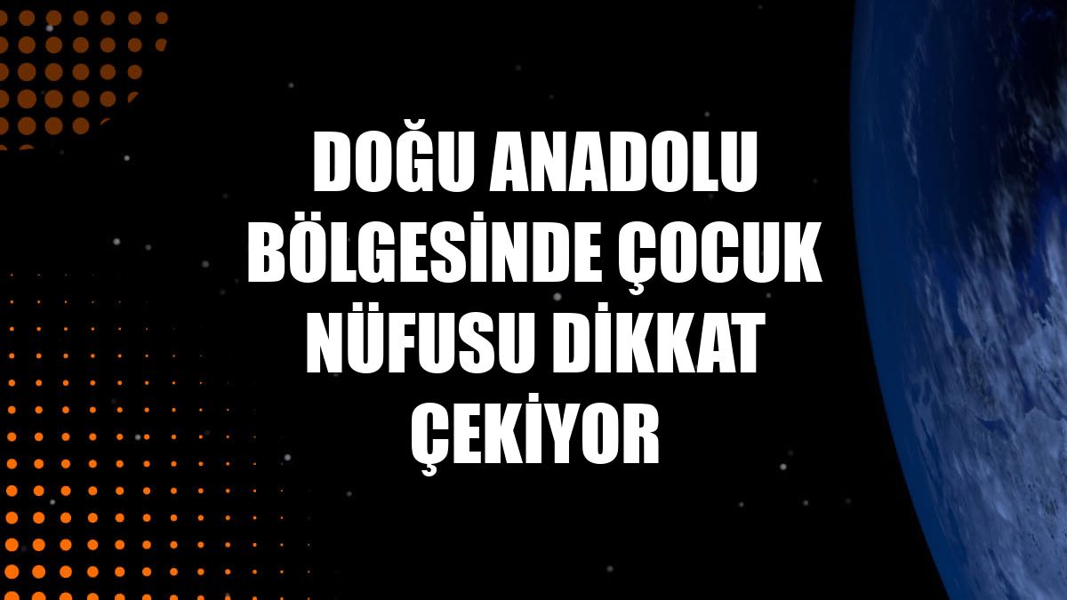 Doğu Anadolu Bölgesinde çocuk nüfusu dikkat çekiyor