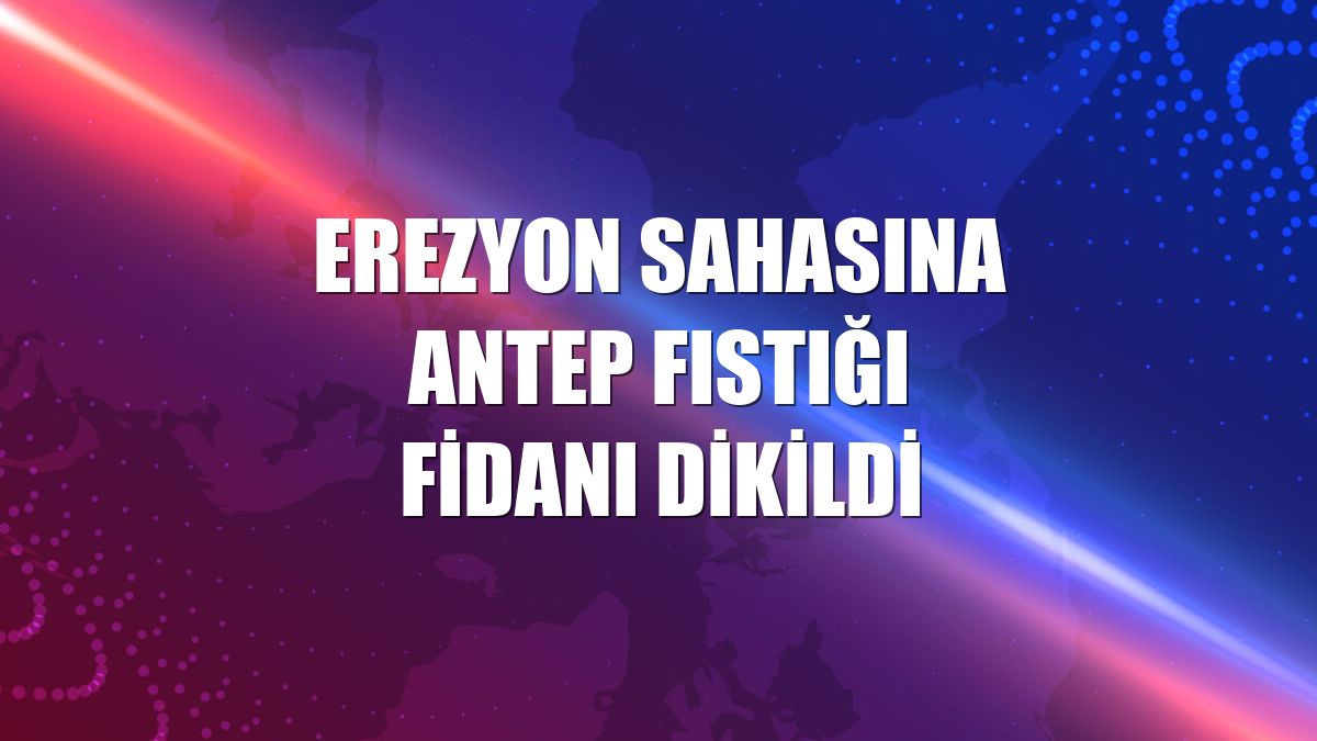 Erezyon sahasına Antep fıstığı fidanı dikildi