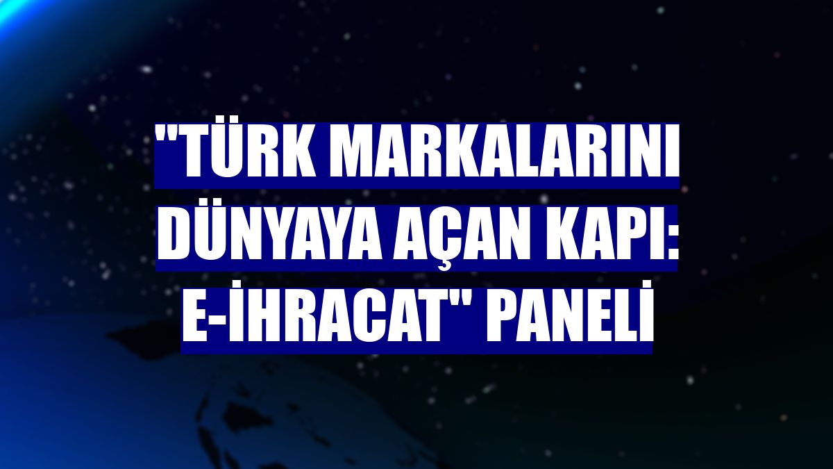 "Türk Markalarını Dünyaya Açan Kapı: E-İhracat" paneli