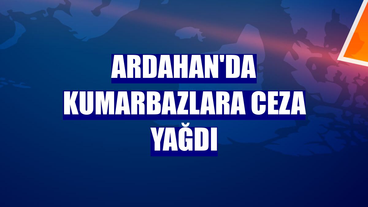 Ardahan'da kumarbazlara ceza yağdı