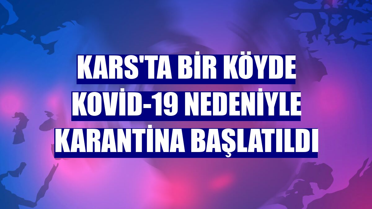 Kars'ta bir köyde Kovid-19 nedeniyle karantina başlatıldı