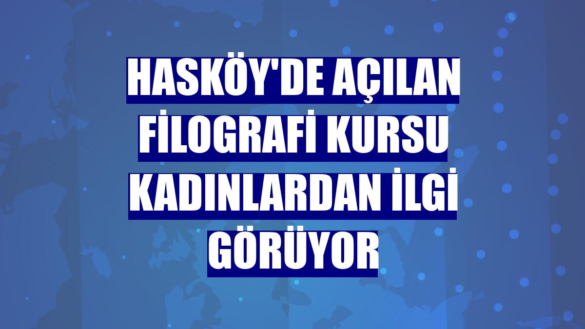 Hasköy'de açılan filografi kursu kadınlardan ilgi görüyor