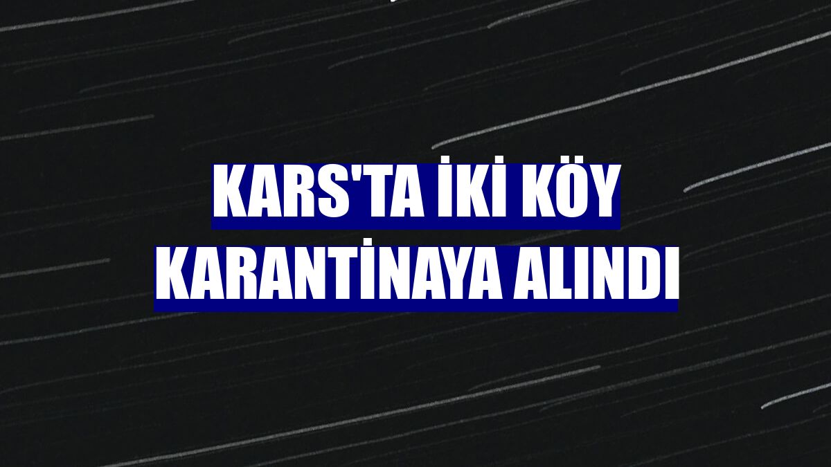 Kars'ta iki köy karantinaya alındı