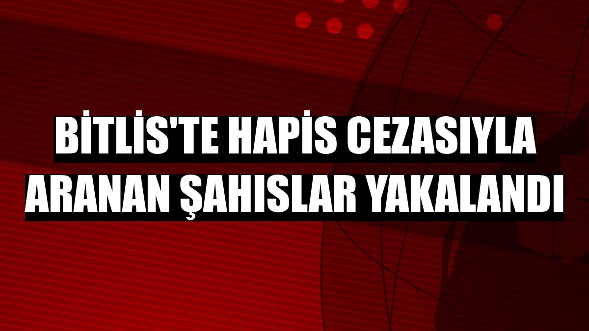 Bitlis'te hapis cezasıyla aranan şahıslar yakalandı