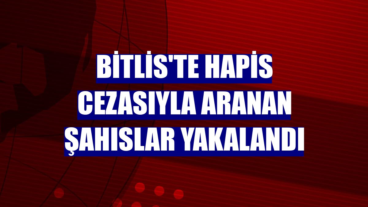 Bitlis'te hapis cezasıyla aranan şahıslar yakalandı