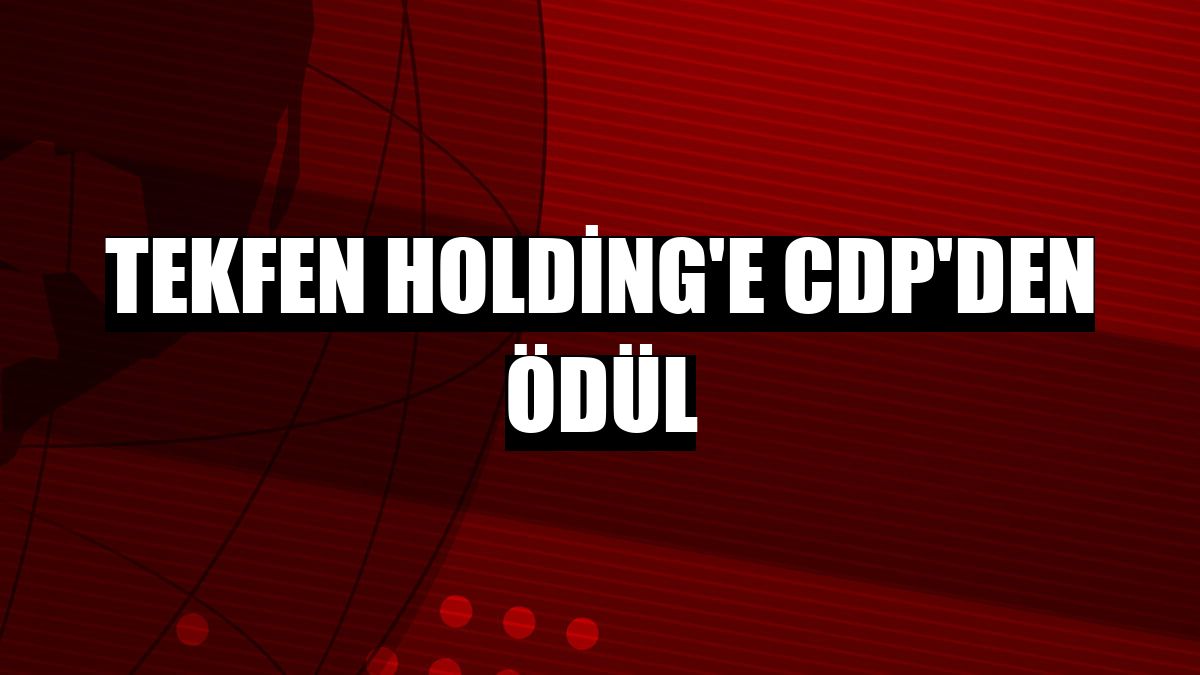 Tekfen Holding'e CDP'den ödül