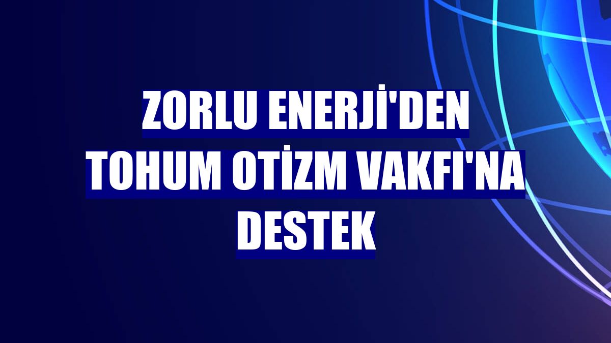 Zorlu Enerji'den Tohum Otizm Vakfı'na destek