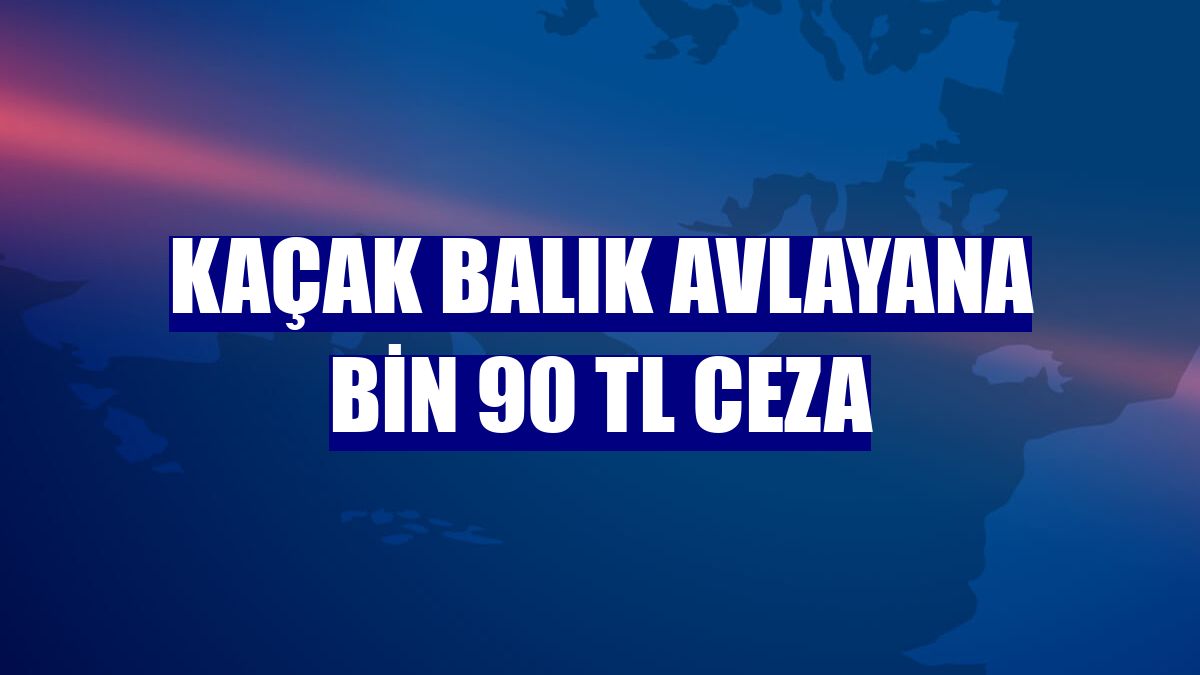 Kaçak balık avlayana bin 90 TL ceza