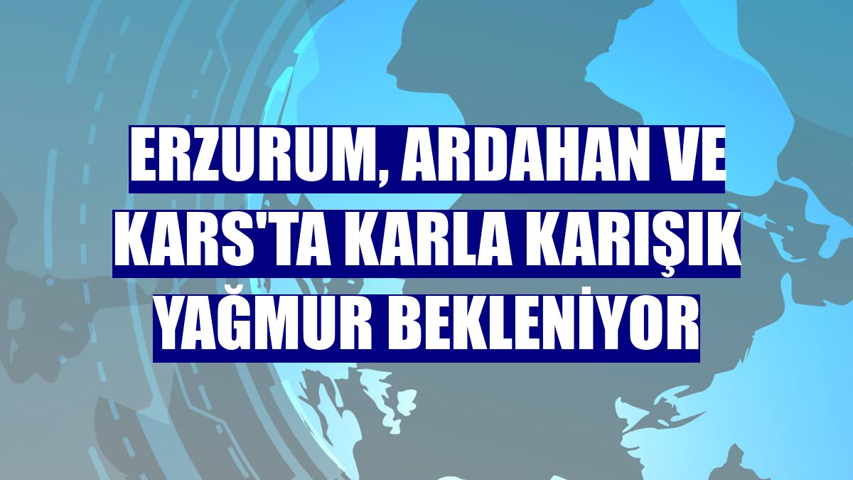 Erzurum, Ardahan ve Kars'ta karla karışık yağmur bekleniyor