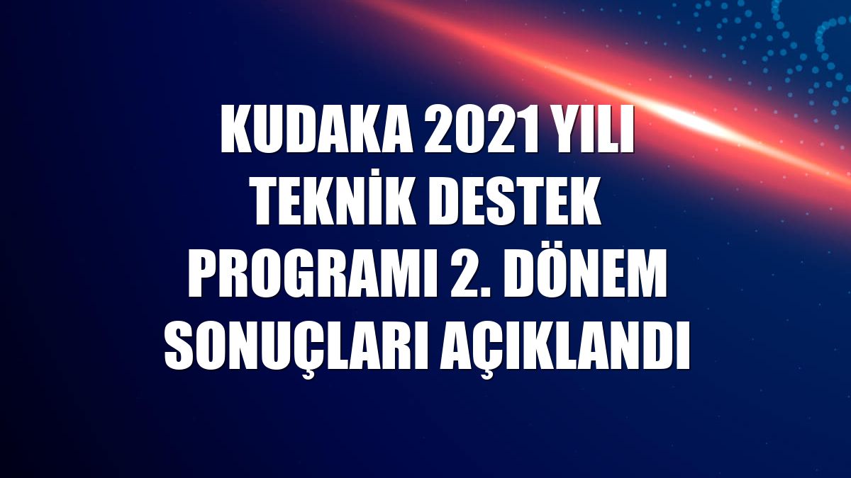 KUDAKA 2021 yılı teknik destek programı 2. Dönem sonuçları açıklandı