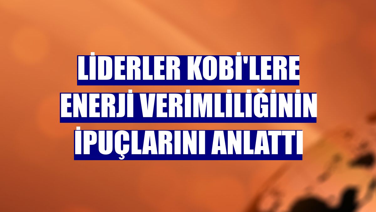 Liderler KOBİ'lere enerji verimliliğinin ipuçlarını anlattı