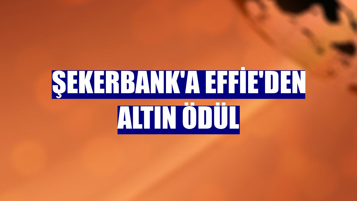 Şekerbank'a Effie'den altın ödül