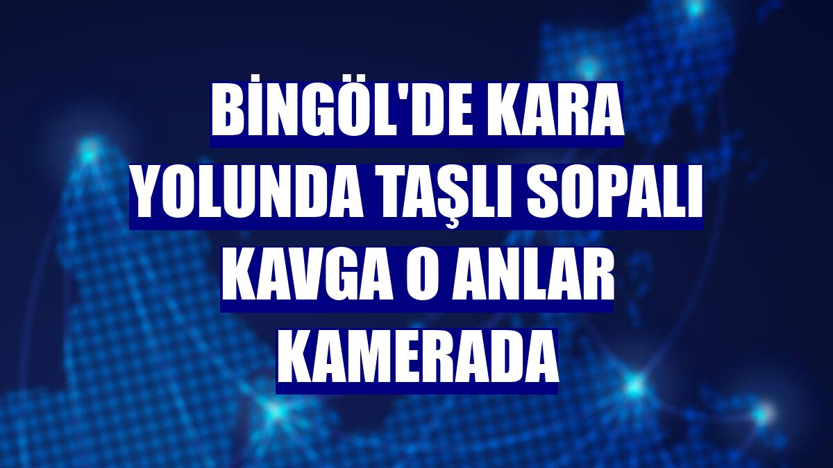 Bingöl'de kara yolunda taşlı sopalı kavga o anlar kamerada