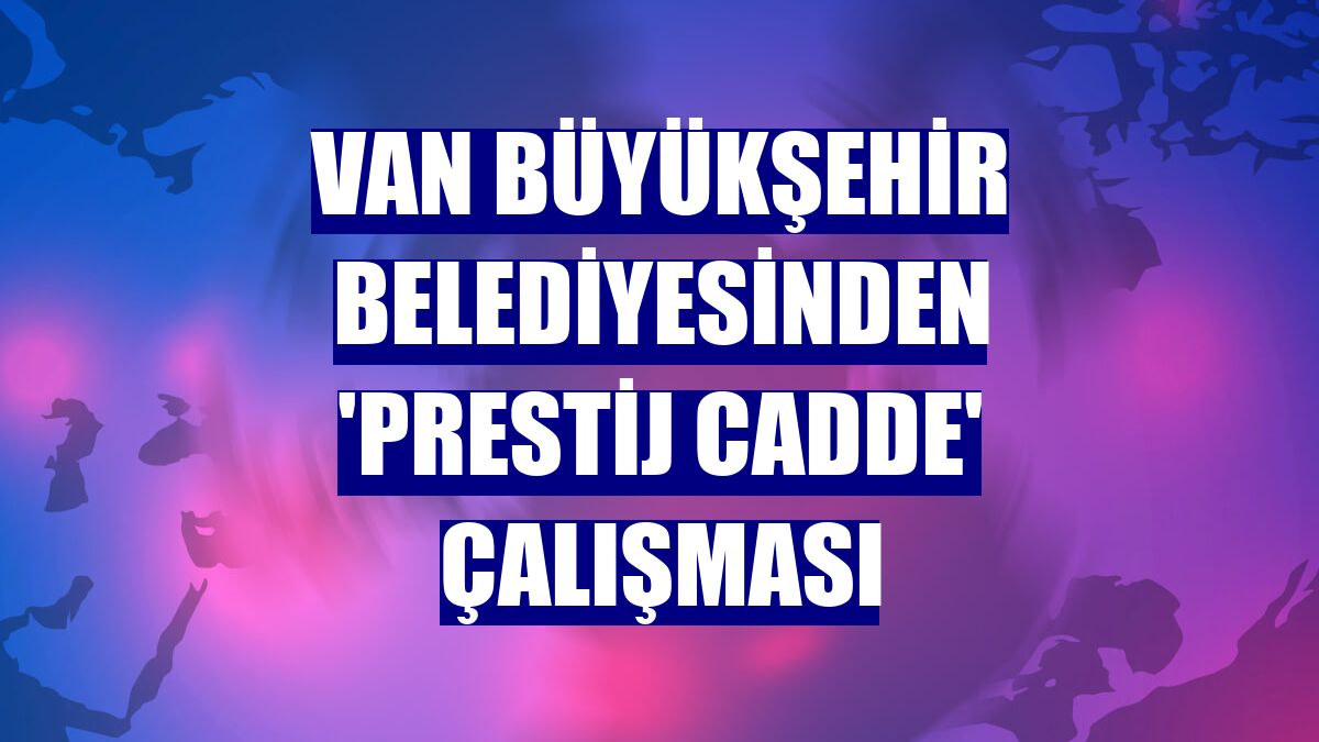 Van Büyükşehir Belediyesinden 'Prestij Cadde' çalışması