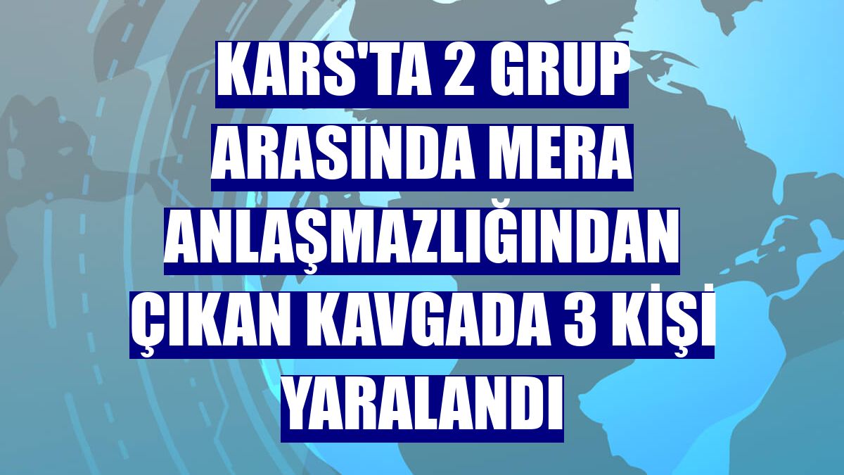 Kars'ta 2 grup arasında mera anlaşmazlığından çıkan kavgada 3 kişi yaralandı