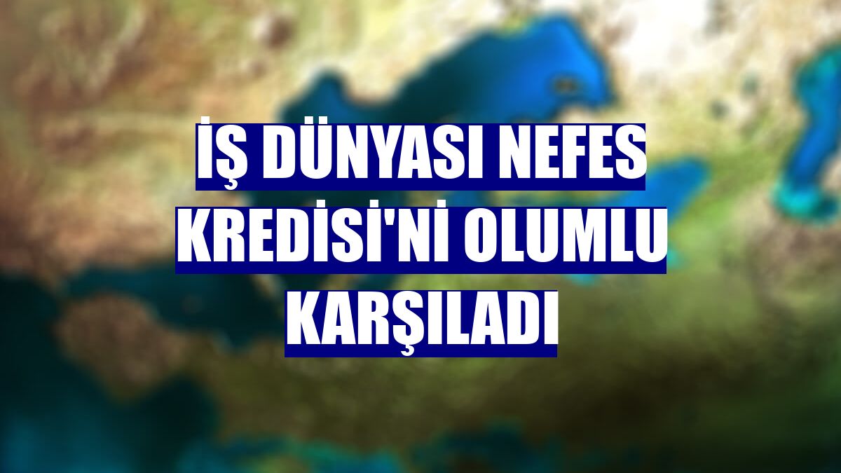 İş dünyası Nefes Kredisi'ni olumlu karşıladı