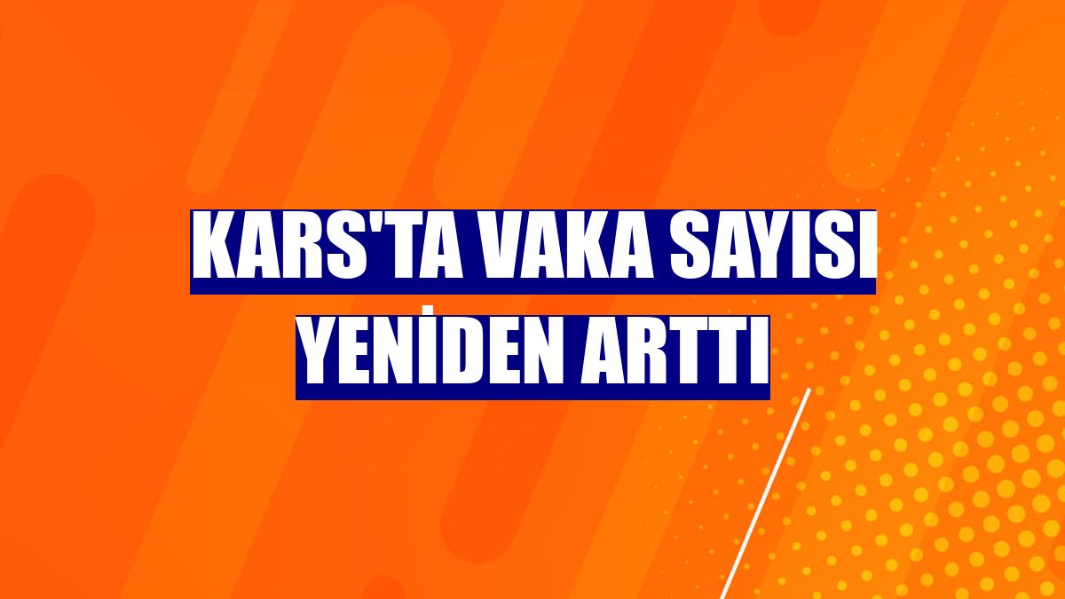 Kars'ta vaka sayısı yeniden arttı