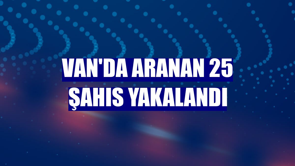 Van'da aranan 25 şahıs yakalandı