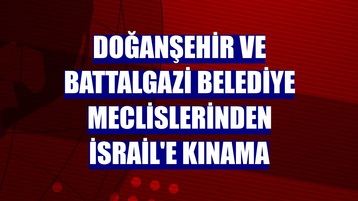 Doğanşehir ve Battalgazi belediye meclislerinden İsrail'e kınama